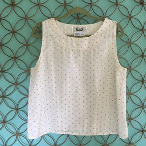FLAX Polka Dot Cotton Top